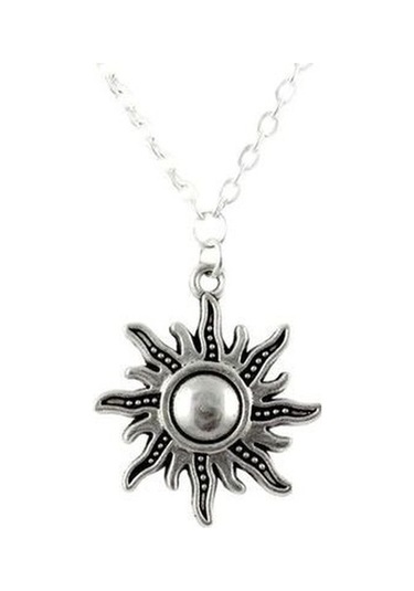 Herşey Nota Güneş Kolye Kadın Erkek Örme Zincir