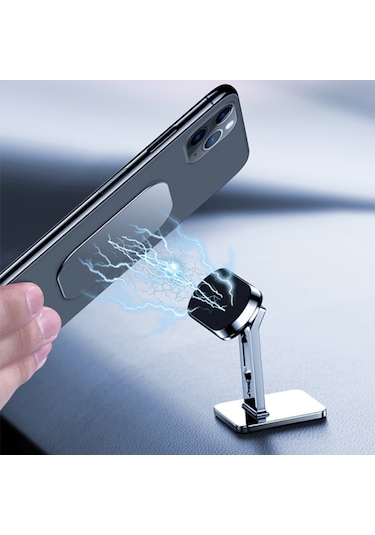Ally Manyetik Mıknatıslı Stand Tipi Telefon Araç Tutucu (302389054)-Siyah