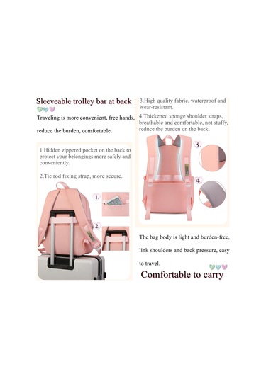 Yifomall Lacivert Nylon Üniversite Öğrencisi Sırt Çantası, Kolay Kemer Tasarımı, Çift Taraflı Cep, Organize Bölmeli, 32x23x46 Cm, 600g Çok Renkli