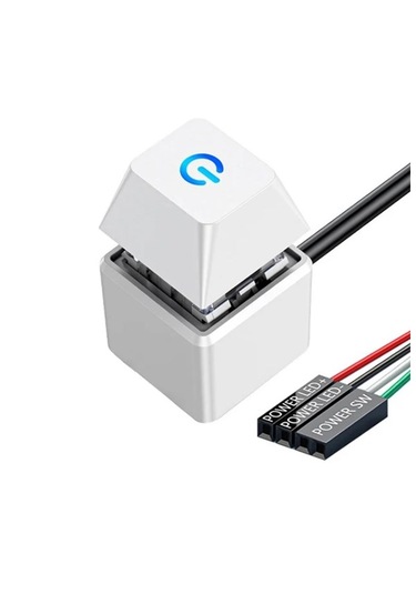 Pc Led Işıklı Harici Başlatma Güç Açma Kapama Düğmesi Anakart 1.8