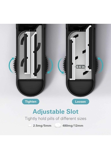 Gajeena Siyah Multi Tablet Bölücü - 2mm-15mm Boyutları, 1/2-1/8 Kesim, Saf Ve Net Kırık, Zaman Tasarrufu İlaç Dilimleyici Diğer