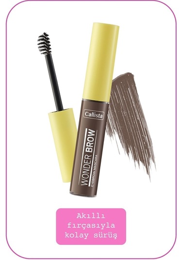 Callista Wonder Brow Eyebrow Mascara Kaş Maskarası - 02 Brown - Kahverengi