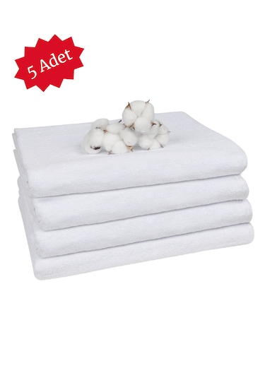 Otel Banyo Havlusu 450 Gr 5 Adet Beyaz