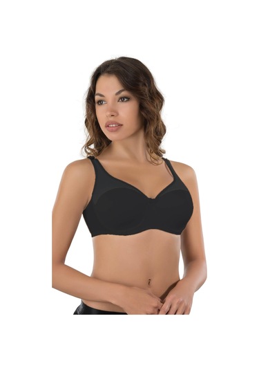 Siyah Mı Emay 167d Pedli Tül Toparlayıcı Sütyen Siyah