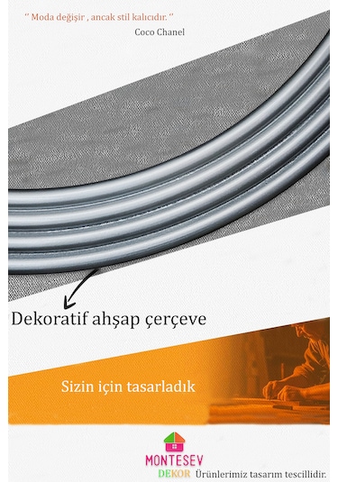 Zümrüt Ahşap Gümüş Yuvarlak Ayna Işlemeli Duvar Banyo Aynası 69cm Gümüş