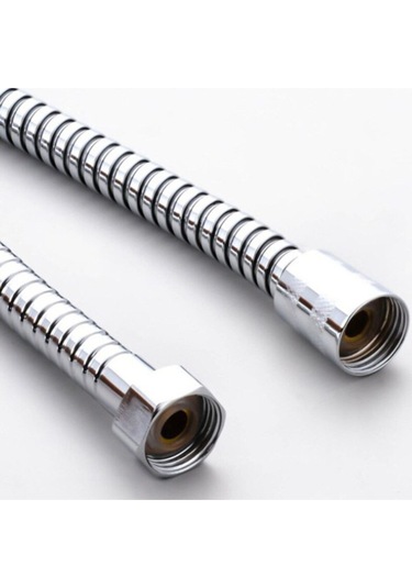 Kustar Yüksek Kaliteli Örgülü Spiralli Banyo Duş Hortumu 1,5 Metre Gri