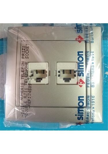 Simon 34 Renkli İkili Cat 6 Data Prizi Çerçeveli