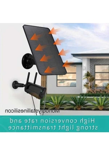 Trendooze Gaojunshop01 360 Montajlı Güneş Paneli Kamera Kapı Zili Şarj İstasyonu