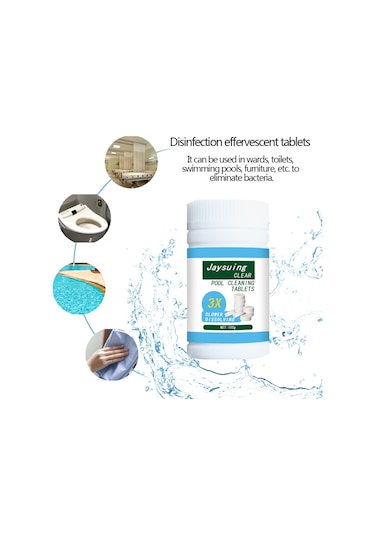 Ximistore9 Yüzme Havuzu Dezenfektan Tabletleri - Yüksek Etkiyle Virüsleri Ve Yabancı Maddeleri Temizleyen 100g Havuz Bakım Tableti