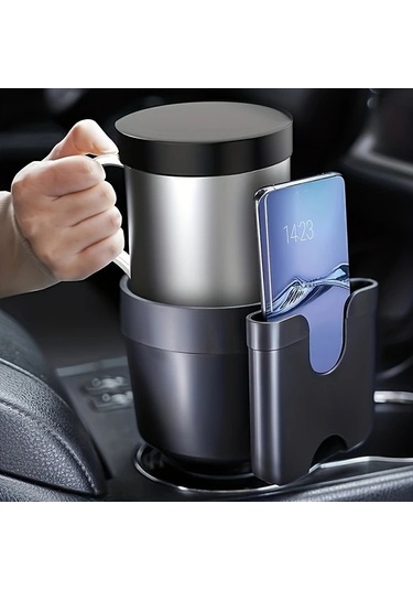 Chuangyinshop Black Araba Bardak Tutucu Genişletme Adaptörü Telefon Tutucu Çoğu 32 40oz Şişe Büyük Muglar İçin