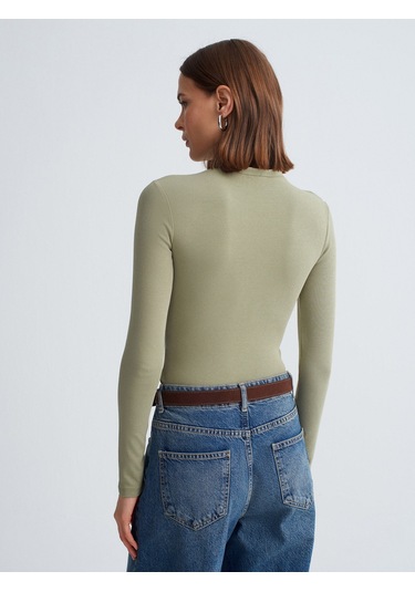 Dilvin 31433 Dik Yaka Top-çağla Çağla