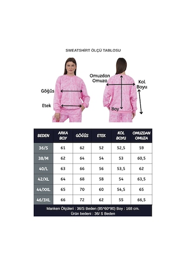 Penyebizden Oversize Sweatshirt & Geniş Paça Eşofman Altı Takım-pembe Baskılı