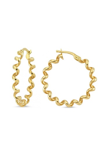 14 Ayar Burgu Halka Altın Küpe