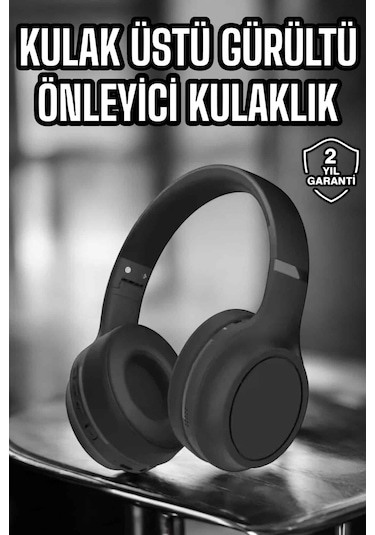 Kulak Üstü Kablosuz Bluetooth Kulaklık Gürültü Önleyici Ayarlanabilir