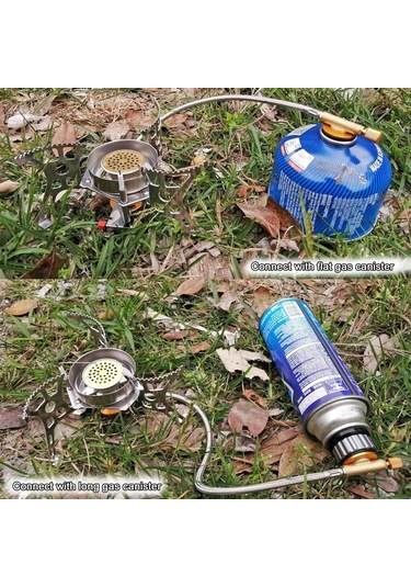 Taşınabilir Gaz Sobası Bölünmüş Gazlı Fırın Açık Kamp Sobası Piezo Ateşleme Sobası/manuel Ateşleme Pizeo Ignition Stove Çok Renkli