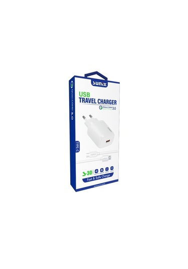 Sunix S-30 Type-C Kablolu Hızlı Şarj Cihazı