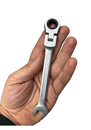 10mm Mafsallı Cırcır Kombine Anahtar