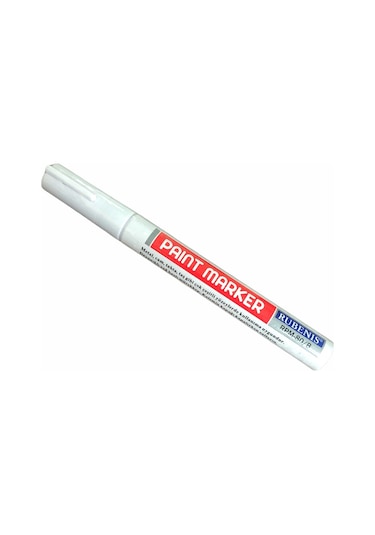 Rubenis Paint Marker Kalem Beyaz Rpm-80/B Demirbaş Kalemi 12'li