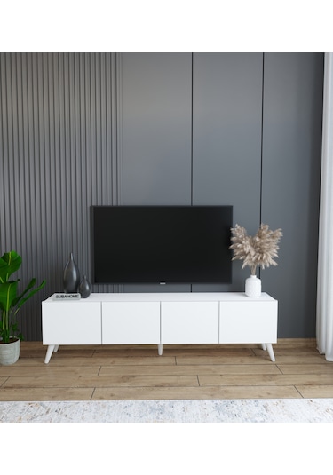 Beyaz 160 Cm Tv Ünitesi %100 Mdf - Modern Ve Şık Tasarım