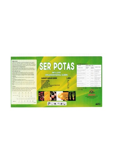 Ser Potas 1 L - Organomineral Sıvı Gübre-Verim Arttırıcı