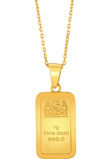 Agakulche 1 Gr Külçe Altın Kolye