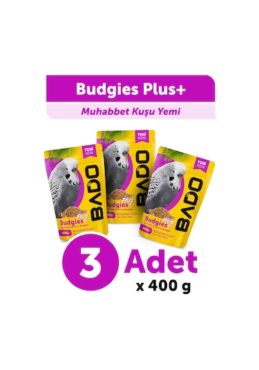 Bado Muhabbet Kuş Yemi Vitaminli 400gr 3lü