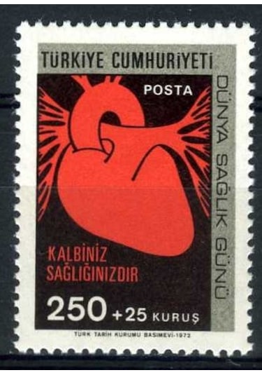 DÜNYA SAĞLIK GÜNÜ,1972 Tek Pul Tam Seri,ASB-5022
