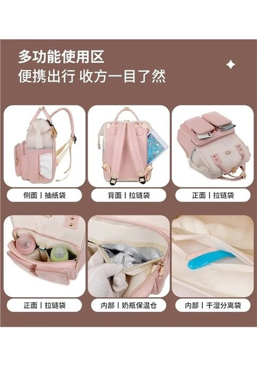 Flybuy Pembe Kapasiteli Jialan Gezici Fonksiyonlu Büyük Anne Çantaları Ef Pembe