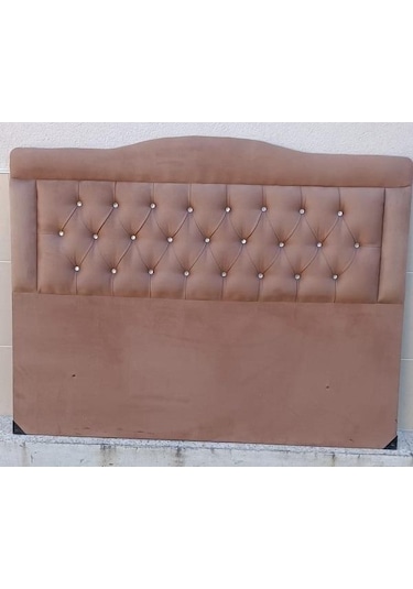 Dk 150'lık Tay Tüyü Tarçın Kumaş Dolgun Kapitone El Yapımı Çift Kişilik Başlık