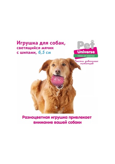 Pet Universe Köpekler İçin Dikenli Top, Işıklıdan Işıktır, 6,5 Cm Tpr Pu3048pk 242794464