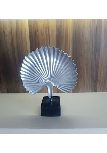 20cm-22cmlik Polyester,midye Kabuğu Desenli Beyaz Biblo