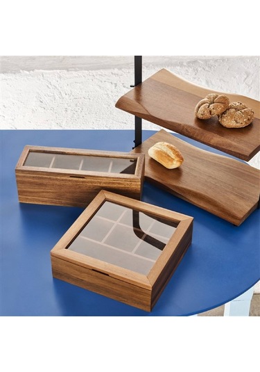 Linens Accacia Akasya 20,5x20,5x6,5 Cm Düzenleyici Kutu