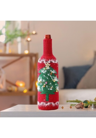 Pazly Yılbaşı Suntek Şişesi Şarap Noel-ağacı Kapağı, El Cl