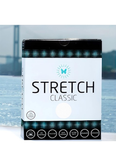 Stretch Battal Boy King Size Lastikli Çarşaf Beyaz