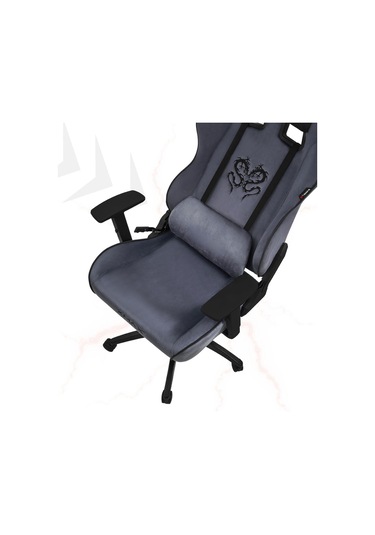 Rio Balerion Antrasit Gri Kadife Terletmez Kumaş Gaming Oyuncu Koltuğu -3 Gri