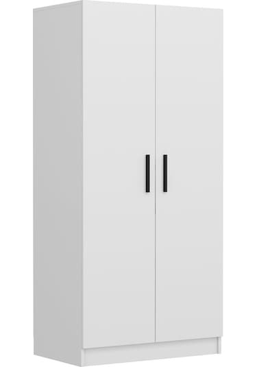 Minar Kale 2 Kapaklı Zincir Dolap - Gardrop - Beyaz 210cm