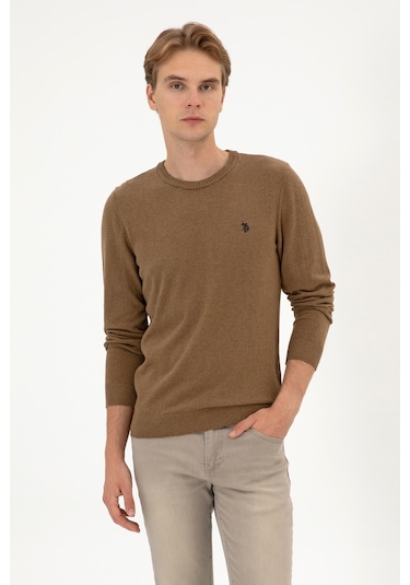 U.s. Polo Assn. Erkek Haki Melanj Kazak /triko 50313713-vr125 Haki Melanj