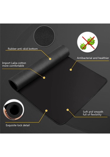 Mouse Mat - Kenar Dikişli Kaymaz Araba Paspası R-304, 300 700 4mm