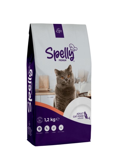 Spelly Premium Somonlu Kısırlaştırılmış Yetişkin Kedi Maması 1200 G