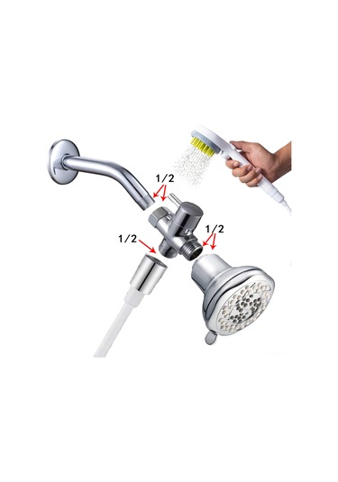 Kosona Köpek Ve Kedi Duşu, Masajlı搓澡 Fonksiyonu, Gri Renkli, Abs+silikon Materyal, 2 Metre Hortum Ve Adaptörler İle Gri