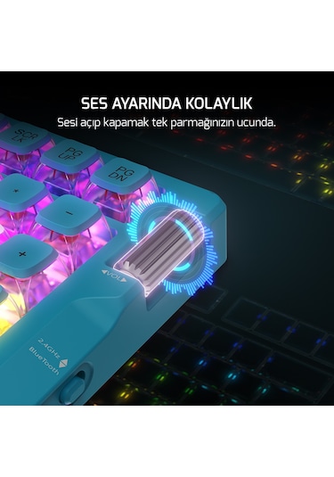 Gamepower Sense Tkl Rgb Wireless/bluetooth/kablolu Mekanik Red Sw