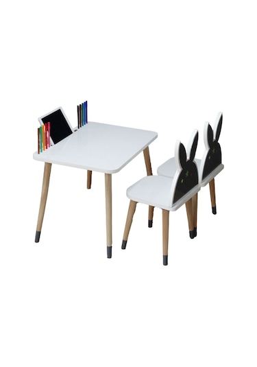 Çocuk Aktivit Oyun Masa Sandalye Takımı Tablet Kalem Yeri Yaz Sil