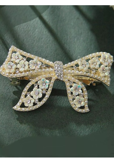 Bijoubijou Taşlı Fiyonk Saç Tokası 244632905 Gri