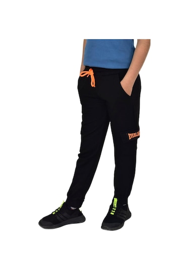 Erkek Çocuk Çift Kargo Cepli Eşofman Altı Bgl-st04631 Siyah