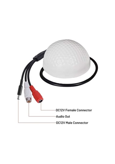 Ses İzleme Mikrofonu - Cctv Güvenlik Ve Ip Kamera Sistemleri İçin Dahili Preamp İle Kablolu Ses Mikrofonu