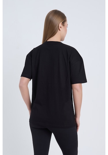 Velvoria Unisex Oversize Siyah Scooter T-shirt