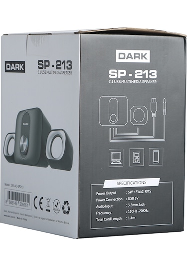 Dark SP-213 DK-AC-SP213 11 W RMS 2+1 Multimedia Hoparlör