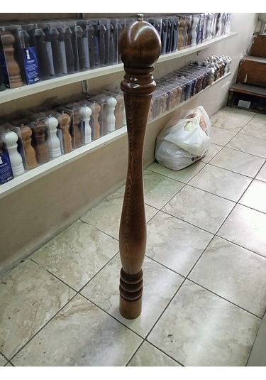 Yerli Üretim Ahşap Tuz-karabiber Değirmeni Kahverengi Xxxl Boy