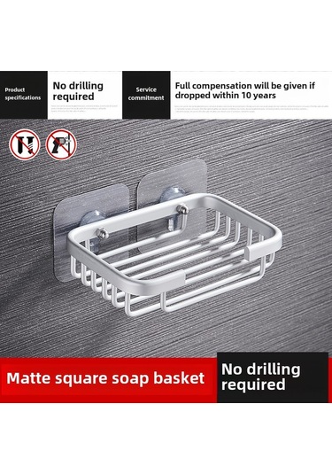 Teltree Banyo Sabun Tutucu Mat Siyah Alüminyum Duvarlı Desenli Akıslı Su Spreyi Olmayan Sabun Taşı Yapıştırıcı Tipi Diğer