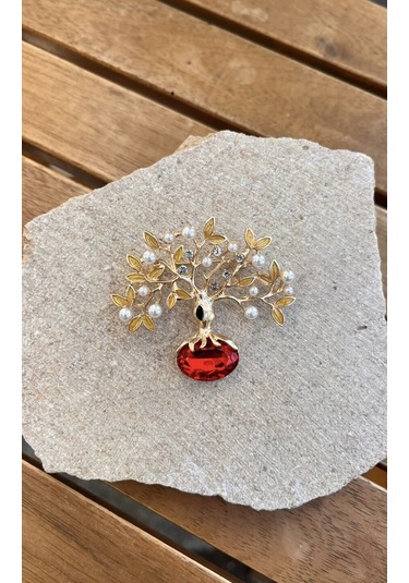 Hayat Ağacı Broş Çok Renkli